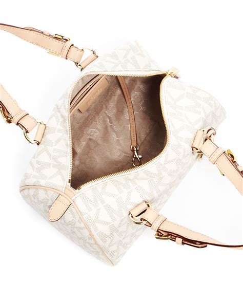 michael michael kors grayson signature pvc small satchel